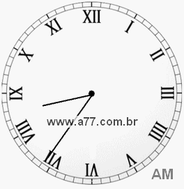Relógio com Número Romano Marcando 8h36min