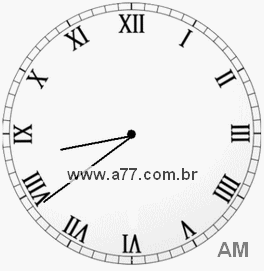 Relógio com Número Romano Marcando 8h39min