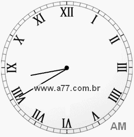 Relógio com Número Romano Marcando 8h40min