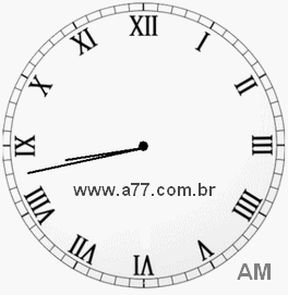 Relógio com Número Romano Marcando 8h43min