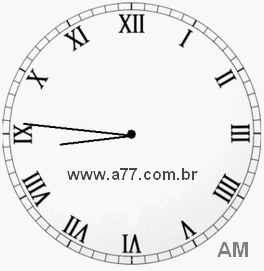 Relógio com Número Romano Marcando 8h46min