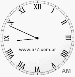 Relógio com Número Romano Marcando 8h49min