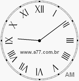Relógio com Número Romano Marcando 9h9min