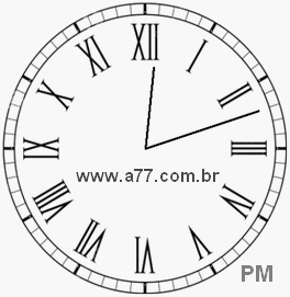 Relógio com Número Romano Marcando 12h12min