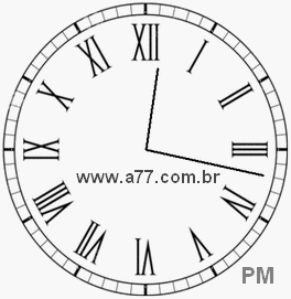 Relógio com Número Romano Marcando 12h17min