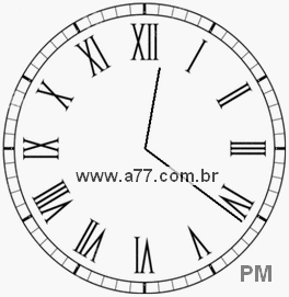 Relógio com Número Romano Marcando 12h21min