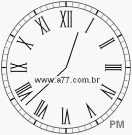 Relógio com Número Romano Marcando 12h38min