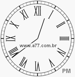Relógio com Número Romano Marcando 12h39min