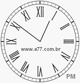 Relógio com Número Romano Marcando 12h51min