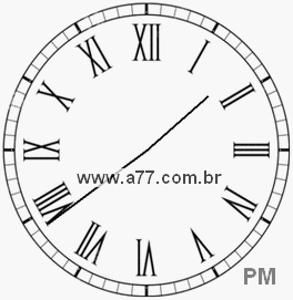 Relógio com Número Romano Marcando 13h39min