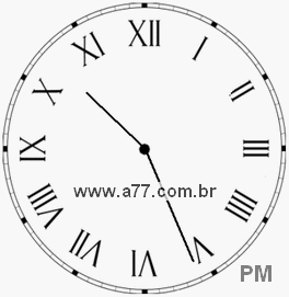Relógio com Número Romano Marcando 22h26min