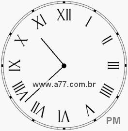 Relógio com Número Romano Marcando 22h38min