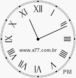 Relógio com Número Romano Marcando 23h11min