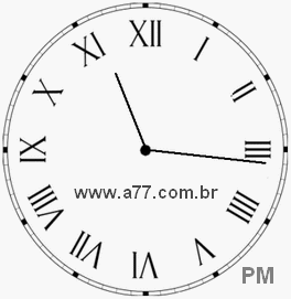 Relógio com Número Romano Marcando 23h16min