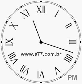 Relógio com Número Romano Marcando 23h18min