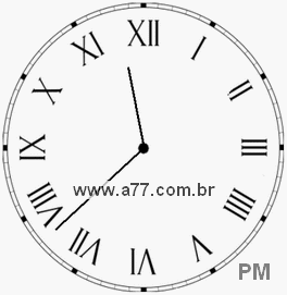 Relógio com Número Romano Marcando 23h38min
