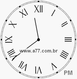 Relógio com Número Romano Marcando 23h39min