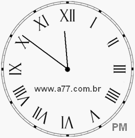 Relógio com Número Romano Marcando 23h51min