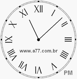 Relógio com Número Romano Marcando 23h8min