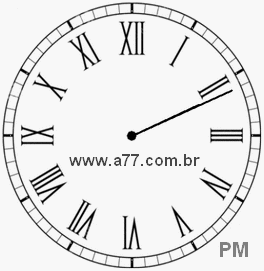 Relógio com Número Romano Marcando 14h11min
