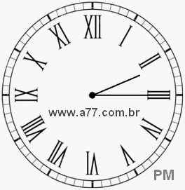Relógio com Número Romano Marcando 14h15min