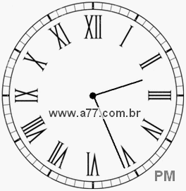 Relógio com Número Romano Marcando 14h26min