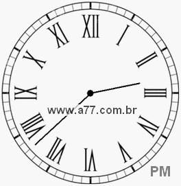 Relógio com Número Romano Marcando 14h38min