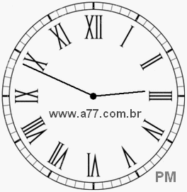 Relógio com Número Romano Marcando 14h49min