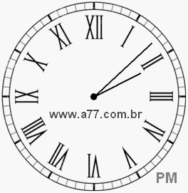 Relógio com Número Romano Marcando 14h8min
