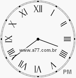 Relógio com Número Romano Marcando 15h39min