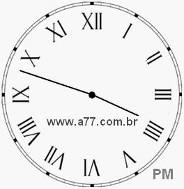 Relógio com Número Romano Marcando 15h48min