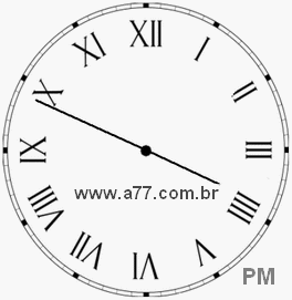 Relógio com Número Romano Marcando 15h49min
