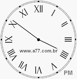 Relógio com Número Romano Marcando 15h51min