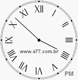Relógio com Número Romano Marcando 15h52min