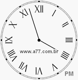 Relógio com Número Romano Marcando 15h57min