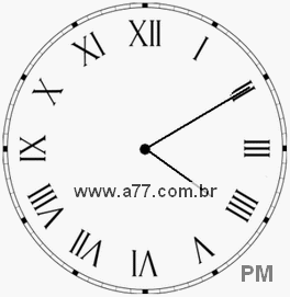 Relógio com Número Romano Marcando 16h10min