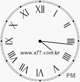 Relógio com Número Romano Marcando 16h16min
