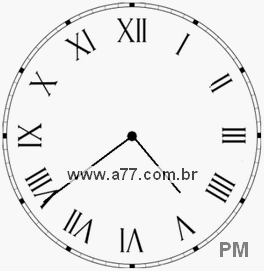 Relógio com Número Romano Marcando 16h39min