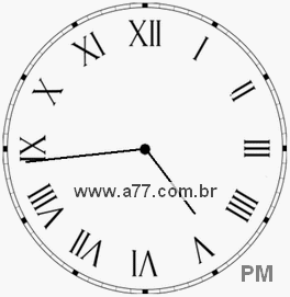 Relógio com Número Romano Marcando 16h44min