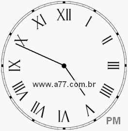 Relógio com Número Romano Marcando 16h49min
