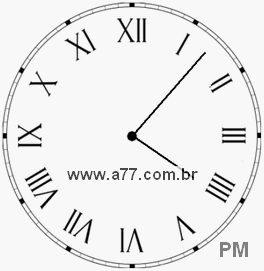 Relógio com Número Romano Marcando 16h7min
