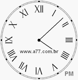 Relógio com Número Romano Marcando 16h8min