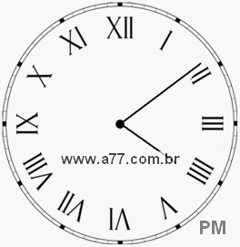 Relógio com Número Romano Marcando 16h9min