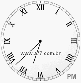Relógio com Número Romano Marcando 18h38min