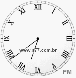Relógio com Número Romano Marcando 18h39min