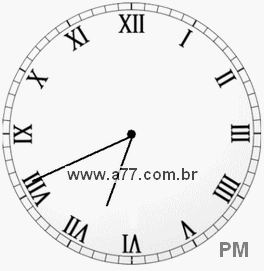 Relógio com Número Romano Marcando 18h41min