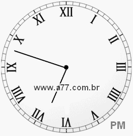 Relógio com Número Romano Marcando 18h48min