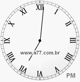 Relógio com Número Romano Marcando 19h1min