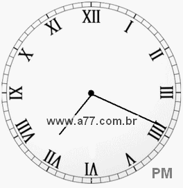 Relógio com Número Romano Marcando 19h19min