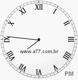 Relógio com Número Romano Marcando 19h46min